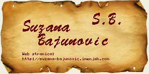 Suzana Bajunović vizit kartica